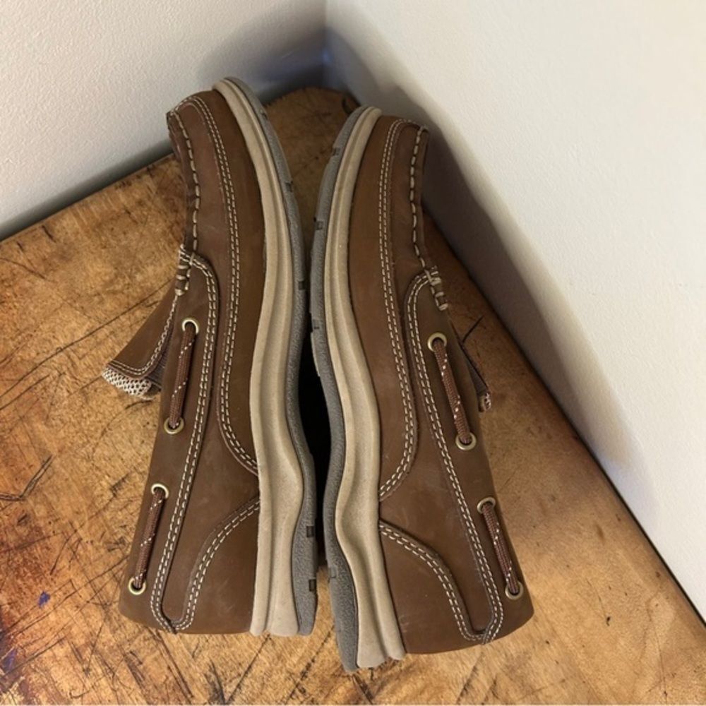 Florsheim kids brown leather loafers shoes boys sz 5